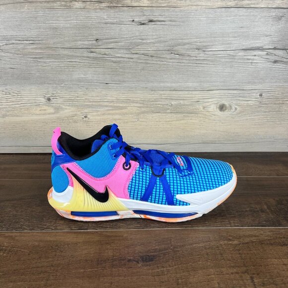 Nike LeBron Witness 7 Mens Size 12 Hyper Royal Blue Lightning White DM1123 400 - Picture 3 of 10